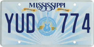 MS license plate YUD774
