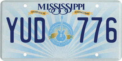 MS license plate YUD776