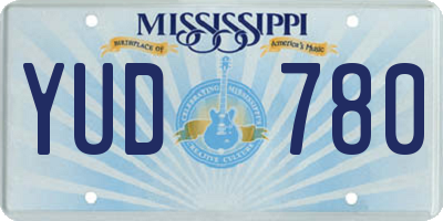 MS license plate YUD780