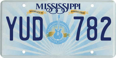 MS license plate YUD782