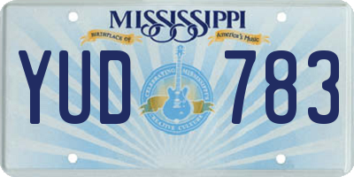 MS license plate YUD783