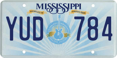 MS license plate YUD784
