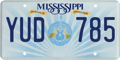 MS license plate YUD785