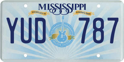 MS license plate YUD787