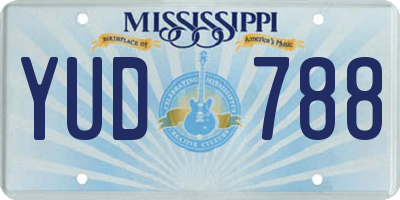 MS license plate YUD788