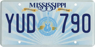 MS license plate YUD790