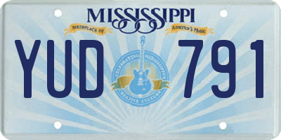 MS license plate YUD791