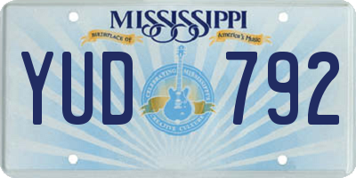 MS license plate YUD792