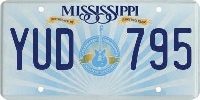 MS license plate YUD795