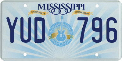 MS license plate YUD796