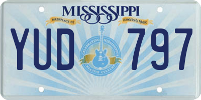 MS license plate YUD797