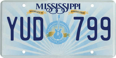 MS license plate YUD799