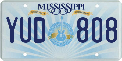 MS license plate YUD808