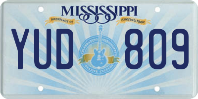 MS license plate YUD809