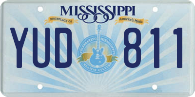 MS license plate YUD811