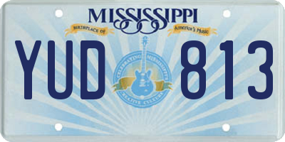 MS license plate YUD813