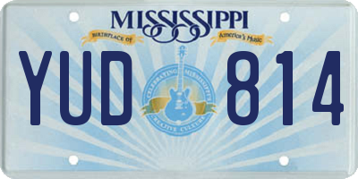 MS license plate YUD814