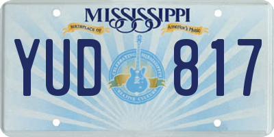 MS license plate YUD817