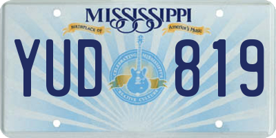 MS license plate YUD819