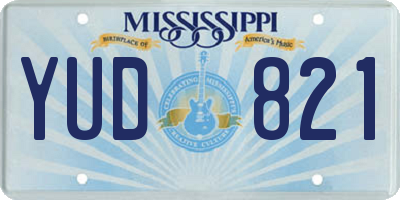 MS license plate YUD821