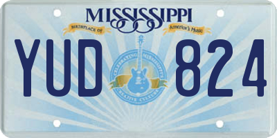 MS license plate YUD824