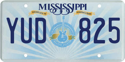 MS license plate YUD825