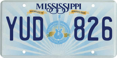 MS license plate YUD826