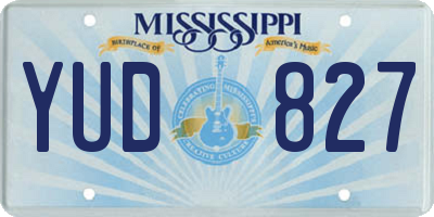 MS license plate YUD827