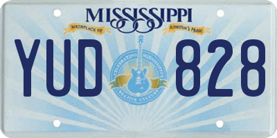 MS license plate YUD828
