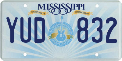 MS license plate YUD832