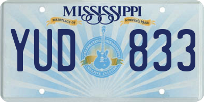MS license plate YUD833