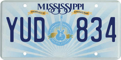 MS license plate YUD834