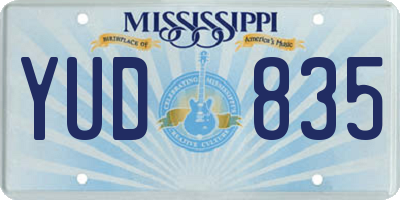 MS license plate YUD835
