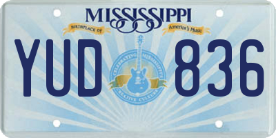 MS license plate YUD836