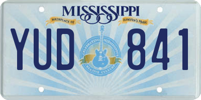 MS license plate YUD841