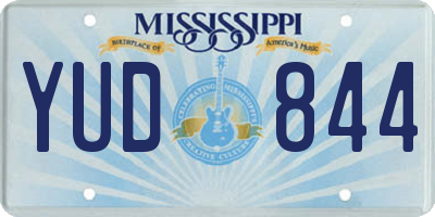 MS license plate YUD844