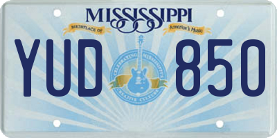 MS license plate YUD850