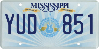 MS license plate YUD851