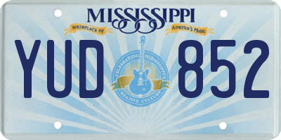 MS license plate YUD852
