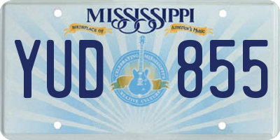 MS license plate YUD855
