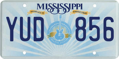 MS license plate YUD856