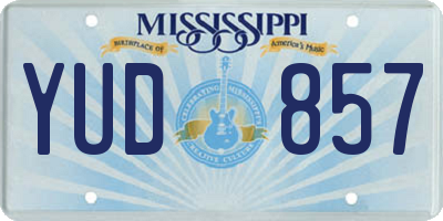 MS license plate YUD857