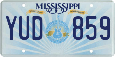 MS license plate YUD859