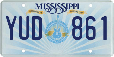 MS license plate YUD861