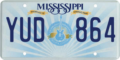 MS license plate YUD864