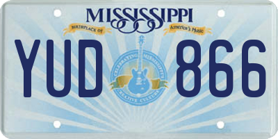 MS license plate YUD866