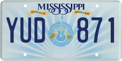 MS license plate YUD871