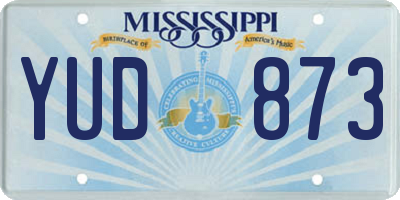 MS license plate YUD873