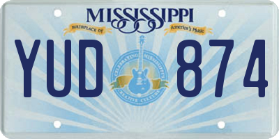 MS license plate YUD874