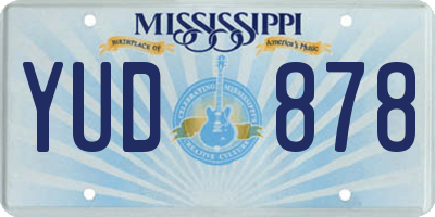 MS license plate YUD878
